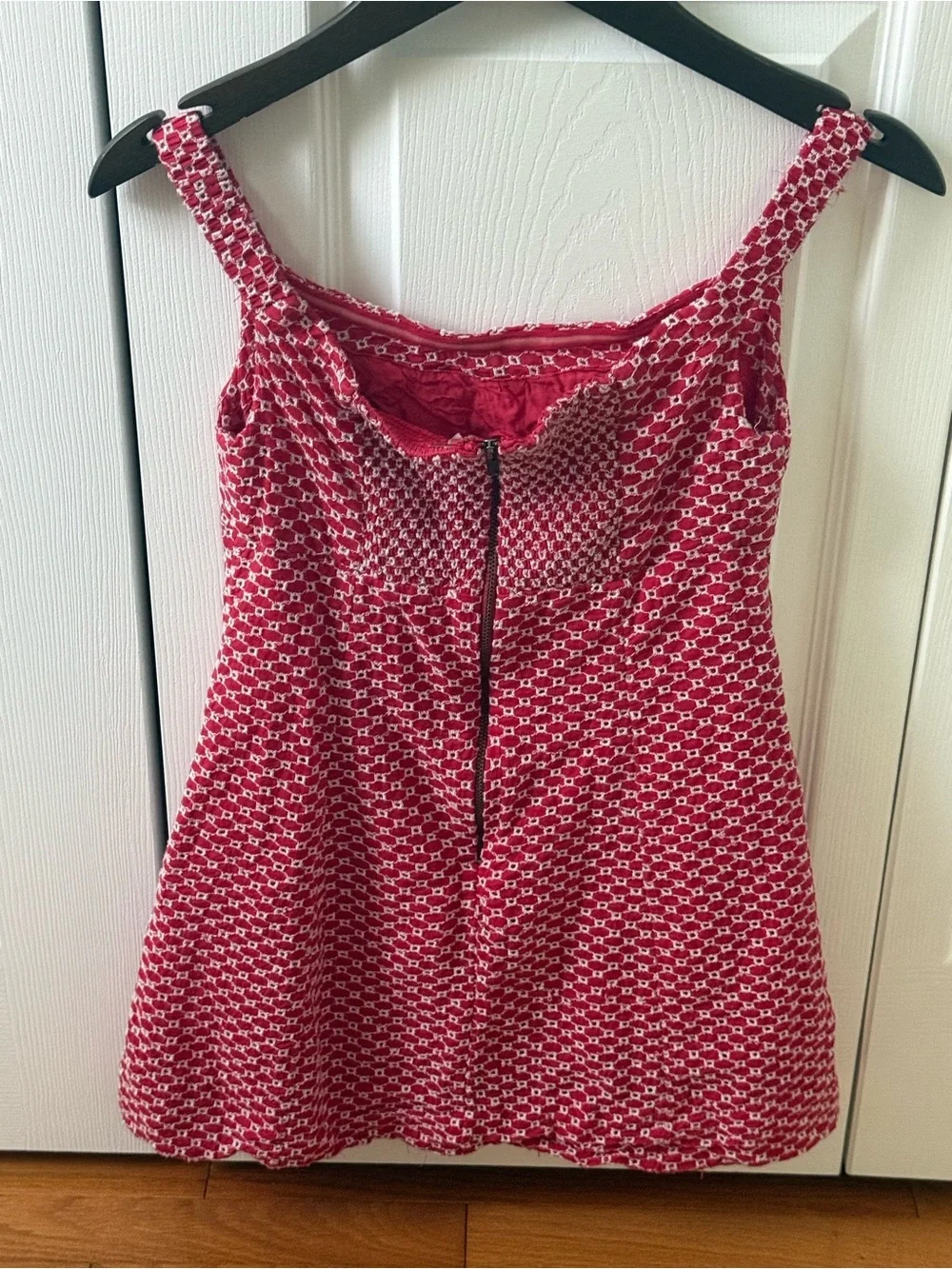 Free People Berry Kiss Mini Dress in Red and White